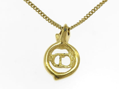 Dior Circle Logo Leaf Necklace
