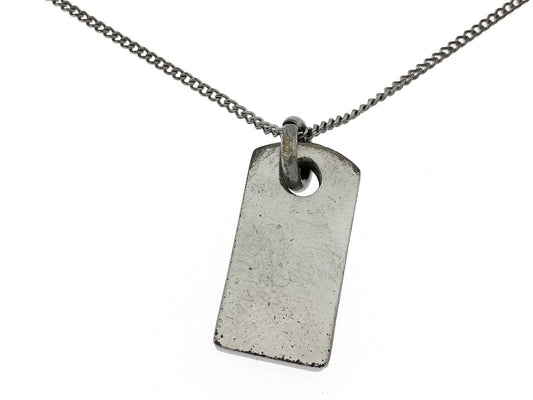 Dior logo plate necklace