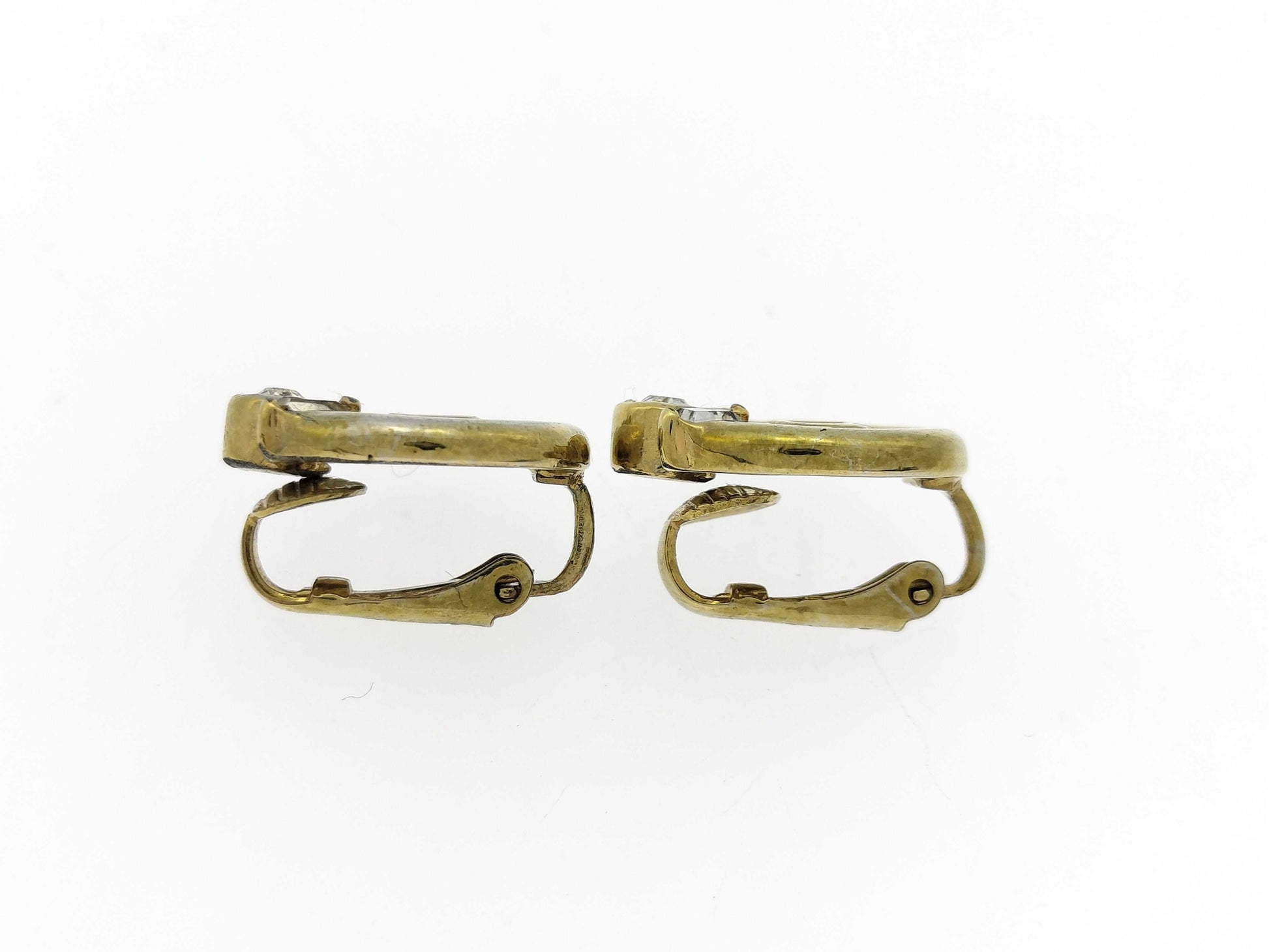 Dior Circle Logo Rhinestone Earrings