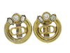 Dior Circle Logo Rhinestone Earrings