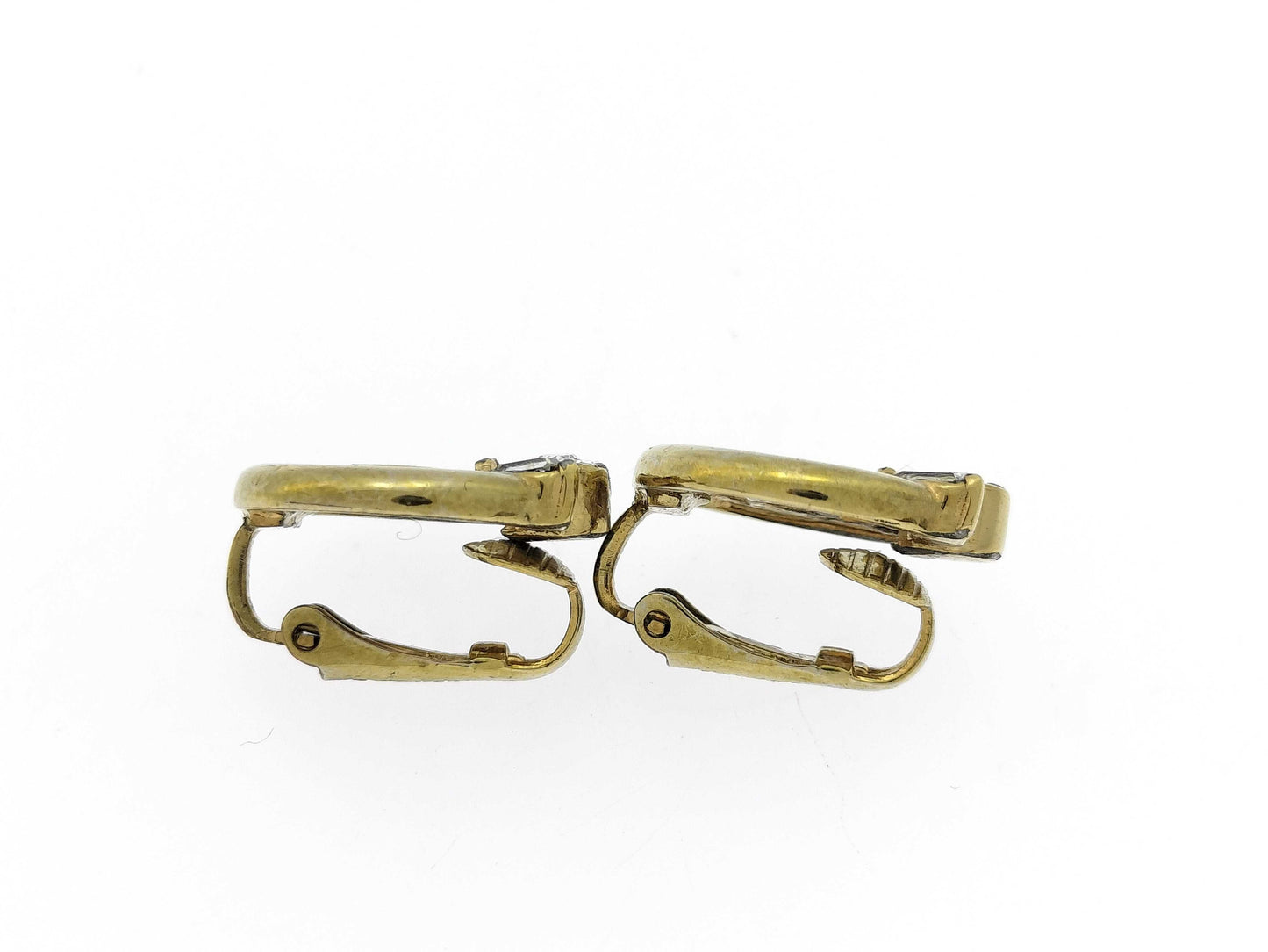 Dior Circle Logo Rhinestone Earrings