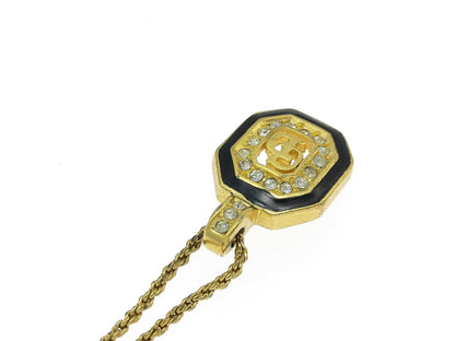 Dior logo rhinestone necklace