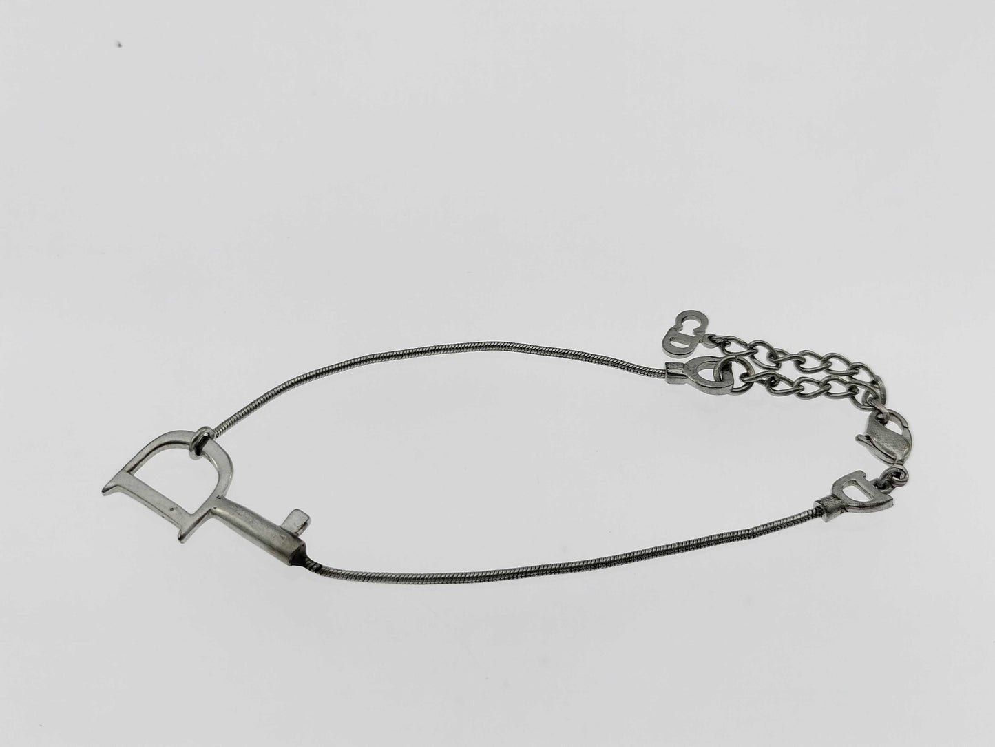 Dior Silver Logo Key Motif Bracelet/Bangle