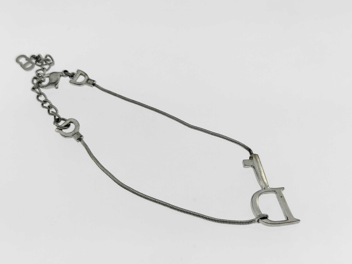 Dior Silver Logo Key Motif Bracelet/Bangle