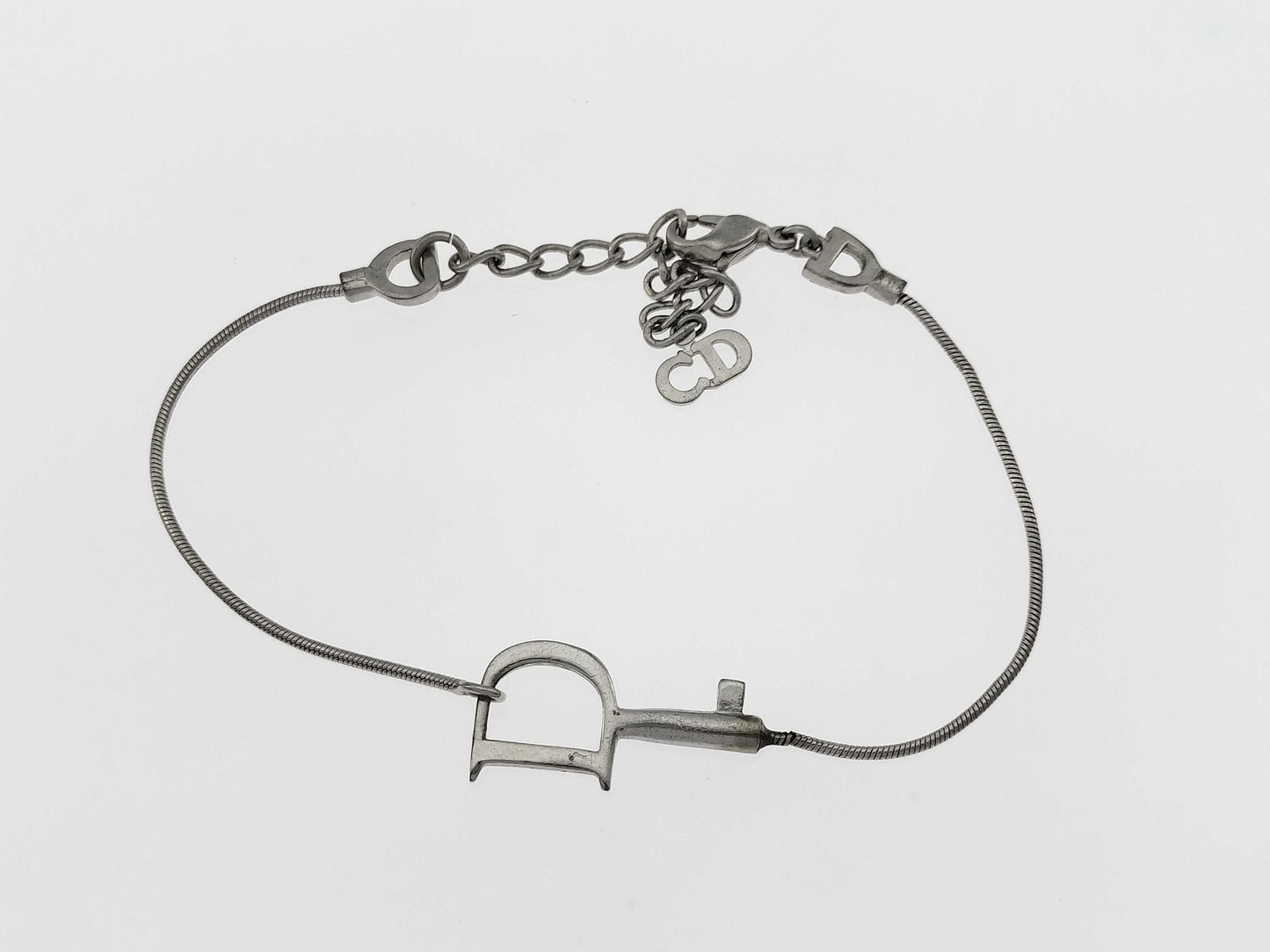 Dior Silver Logo Key Motif Bracelet/Bangle