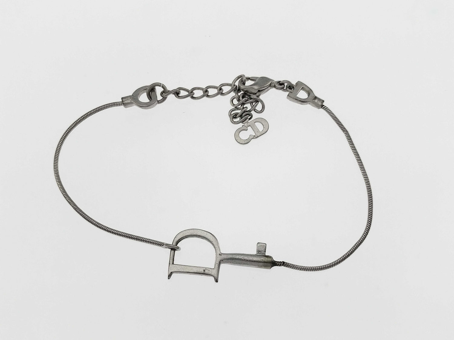 Dior Silver Logo Key Motif Bracelet/Bangle