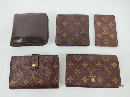 LOUIS VUITTON Monogram Louis Vuitton Wallets and Other Items - Set of 5 Louis Vuitton Wallets