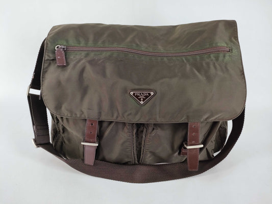 PRADA Nylon Prada Nylon Shoulder Bag with Triangle Logo PRADA Shoulder Bag