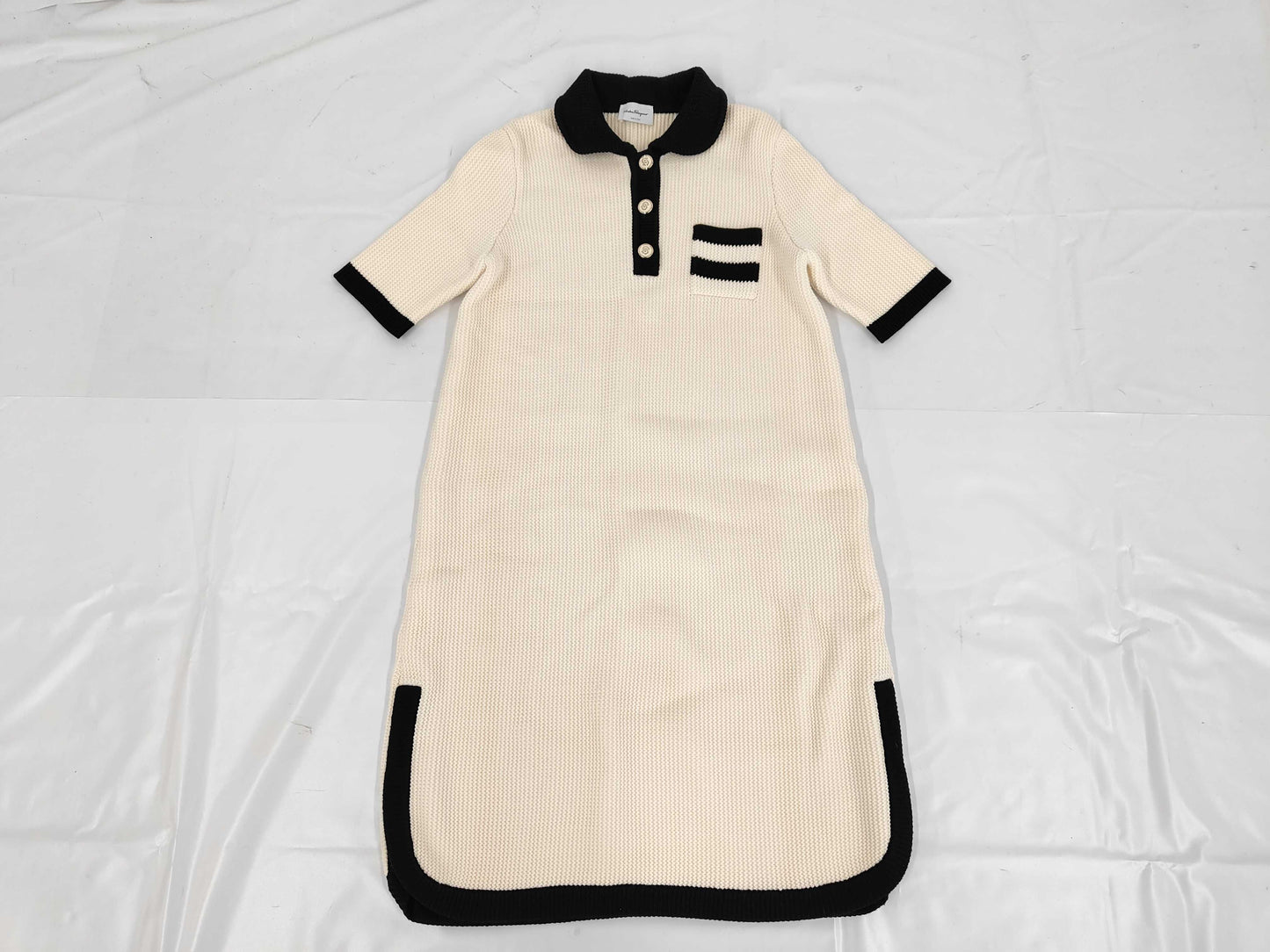 Salvatore Ferragamo knit dress, white, size XL