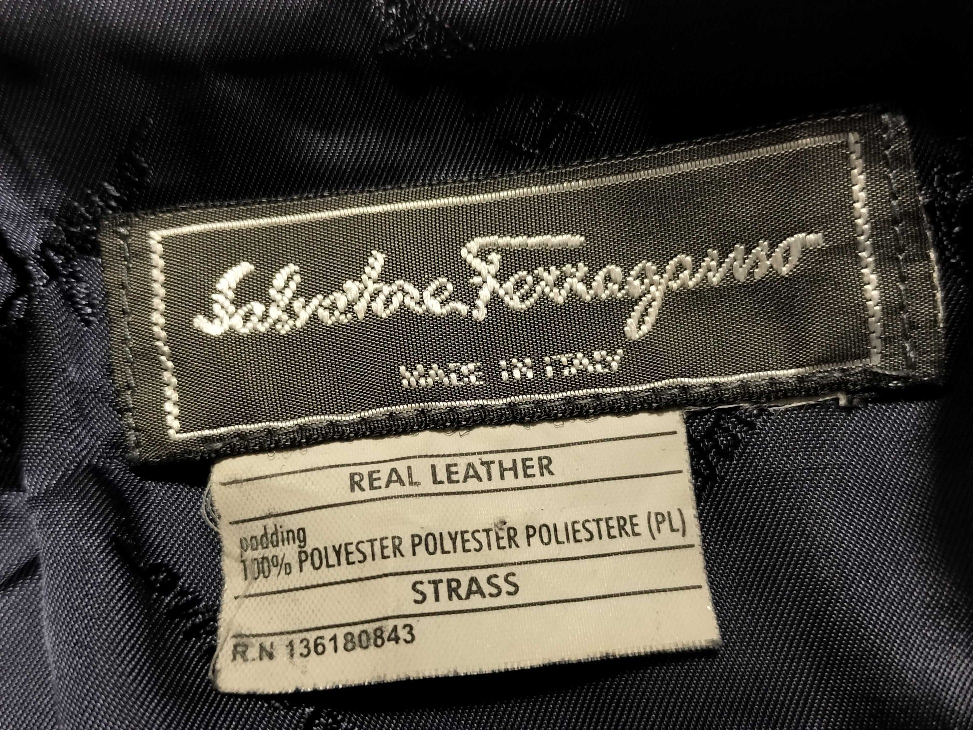 Salvatore Ferragamo Rhinestone Jacket Navy