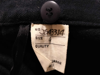 ISSEY MIYAKE 80s 1984 Brush Tag Stirrup Belt Pants JG43314 Navy Pants