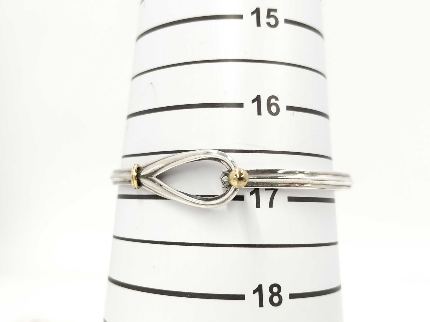 Tiffany & Co. Tiffany Hook & Eye Twist Bracelet Bangle 750 YG 925 11.6g Bracelet Bangle