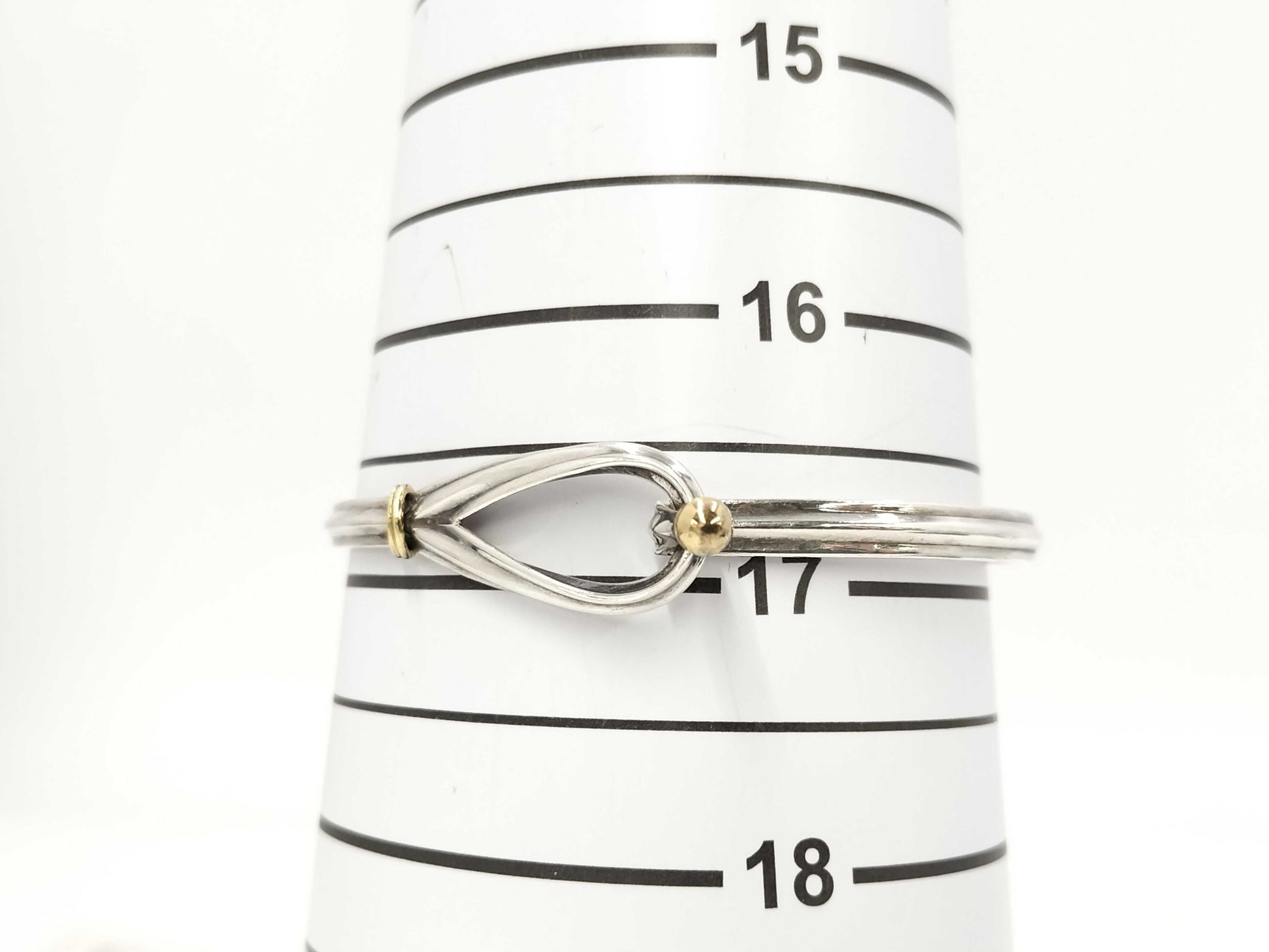 Tiffany & Co. Tiffany Hook & Eye Twist Bracelet Bangle 750 YG 925 11.6g Bracelet Bangle