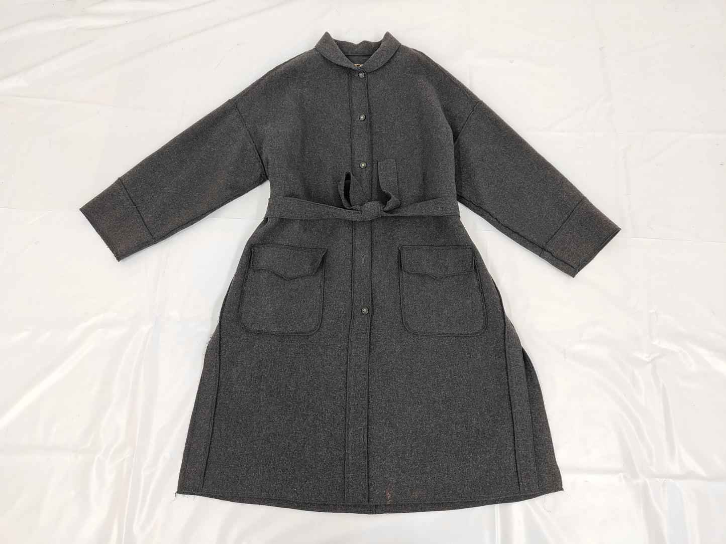 FENDI Wool Long Coat Gray 42 Coat