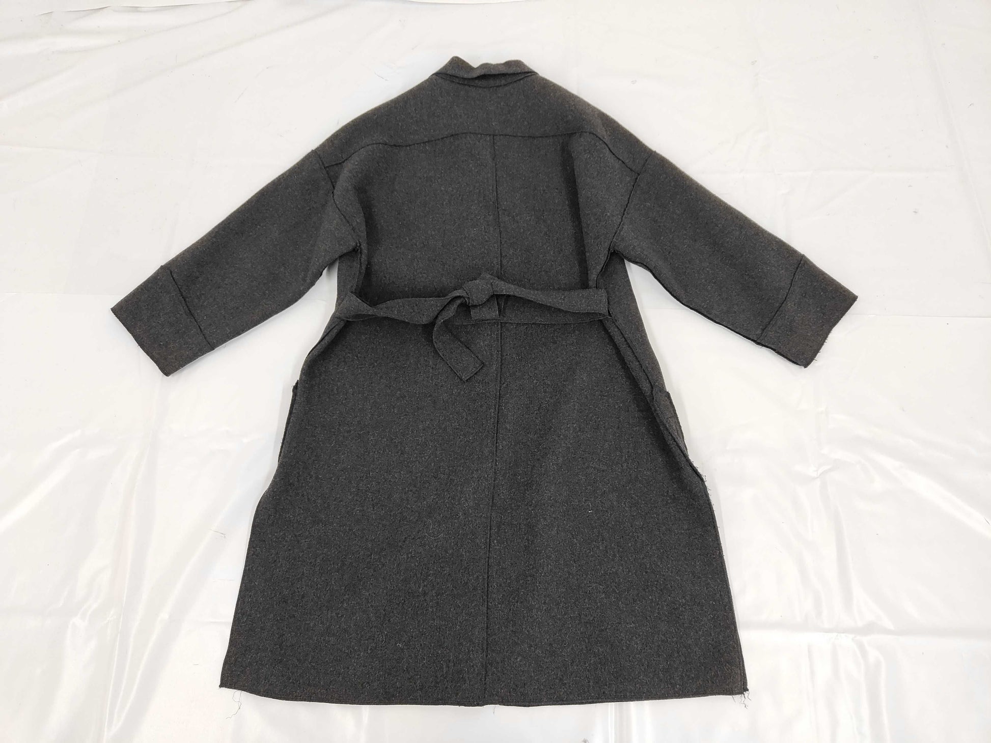 FENDI Wool Long Coat Gray 42 Coat
