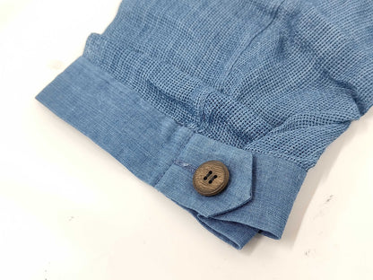 ISSEY MIYAKE 90's Linen Long Coat in Light Blue