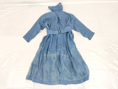 ISSEY MIYAKE 90's Linen Long Coat in Light Blue