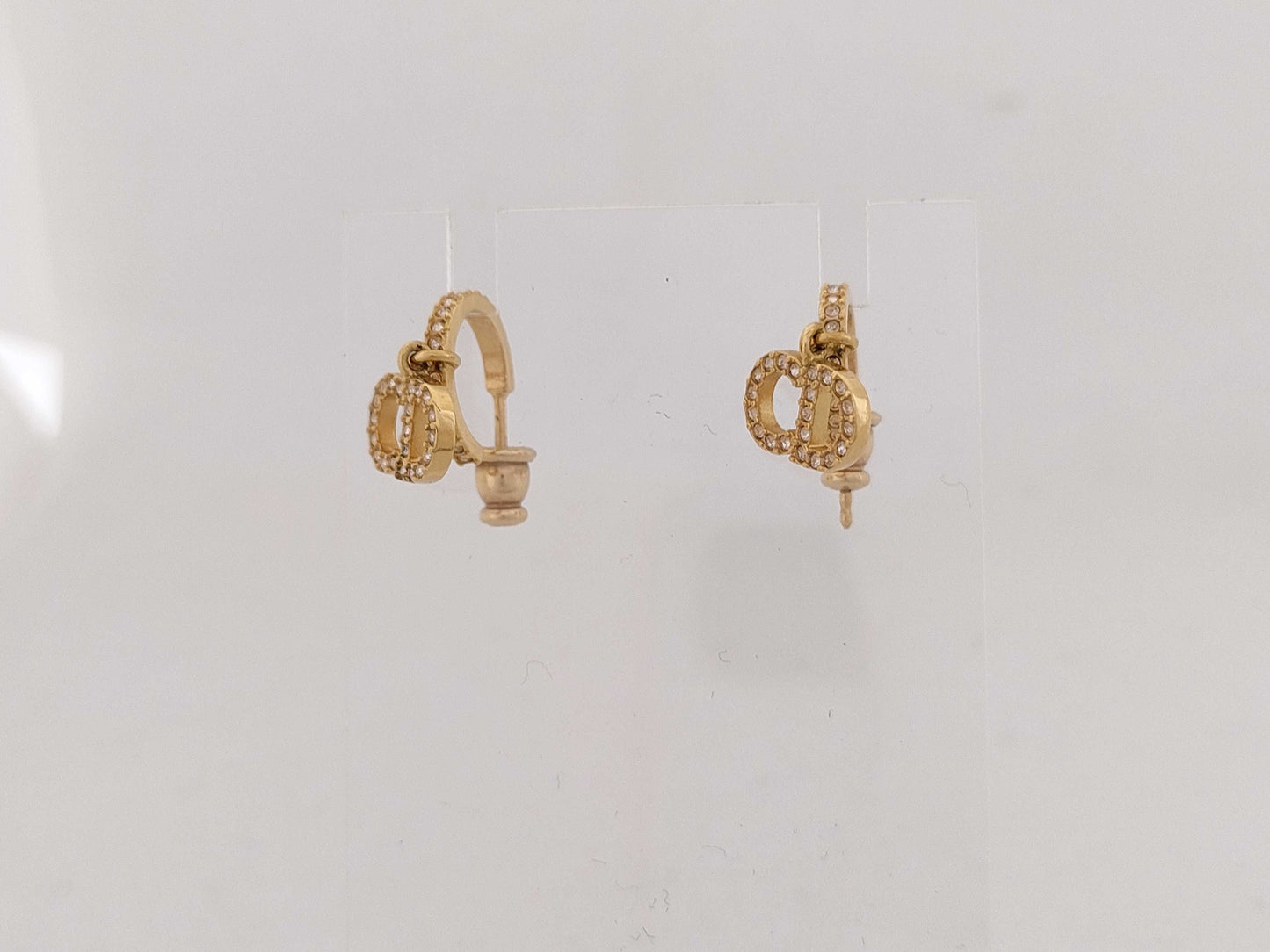 Dior Christian Dior CLAIR D LUNE Rhinestone Earrings, Gold