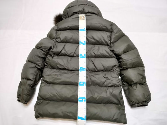 MONCLER VALENTINE Brown Tag Fur Hood Down Jacket