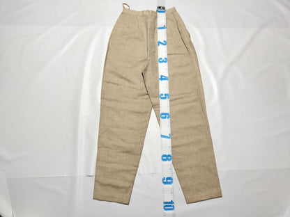 ISSEY MIYAKE 1986 1980s Linen Slacks with Modified Pleats, MG441046, Beige