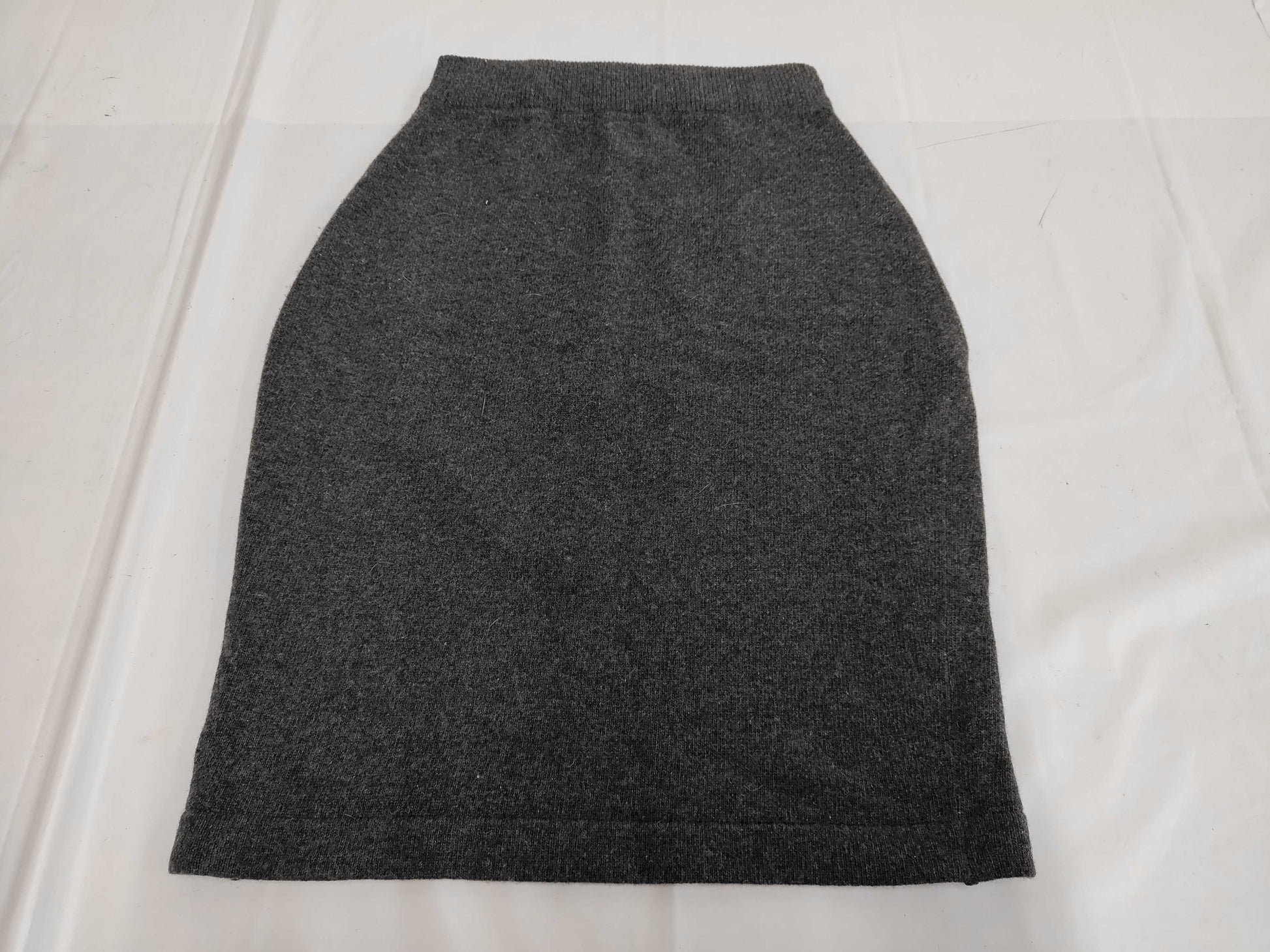 CHANEL Cashmere Matelasse Button Skirt, Gray