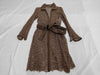 VALENTINO Cotton Full Lace Belted Coat Brown Size 42 Cardigan