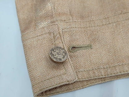 CHANEL 05P Coco Button Linen x Silk Lame Jacket and Skirt Set Other Apparel