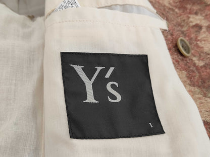 Y's 12AW Flower Jacquard Coat, Stand Collar Coat, YD-C13-907, Multicolor Coat