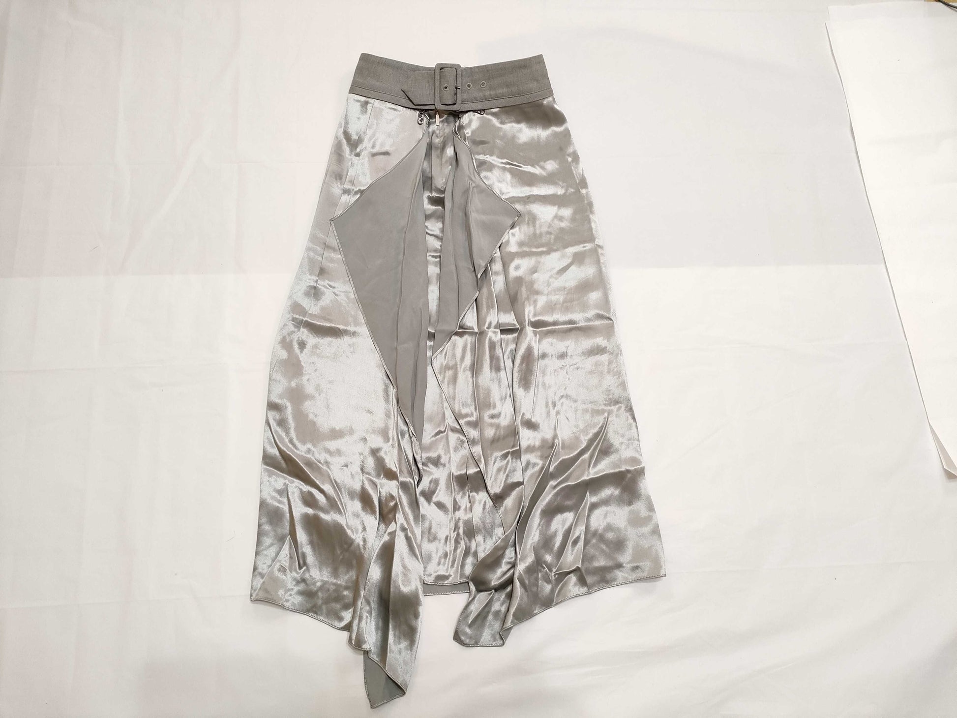 FENDI satin skirt, silver