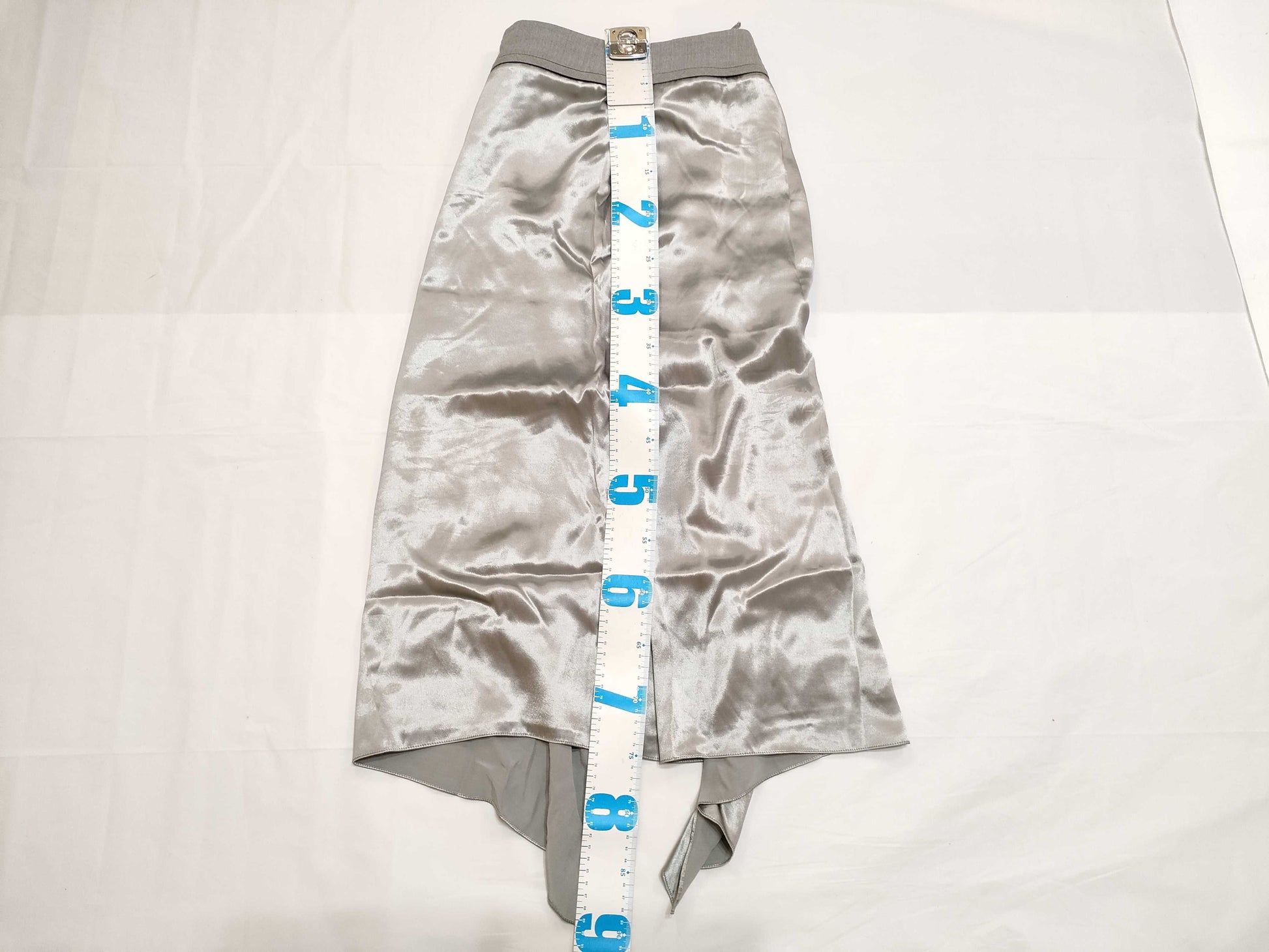 FENDI satin skirt, silver