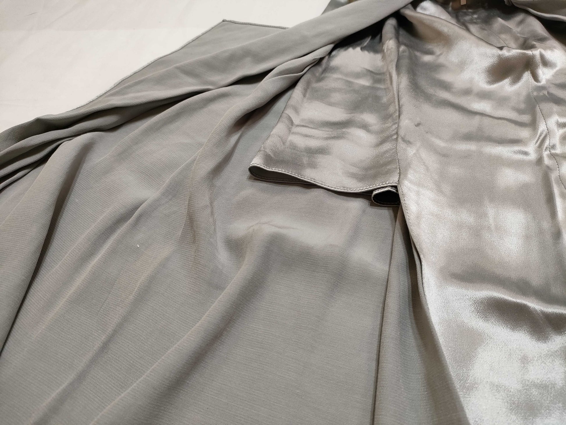 FENDI satin skirt, silver