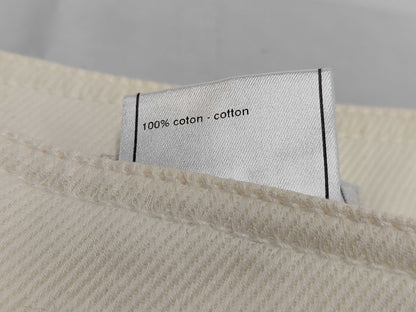 CHANEL 00T Belt Design Skirt P15337 White 40 Skirt