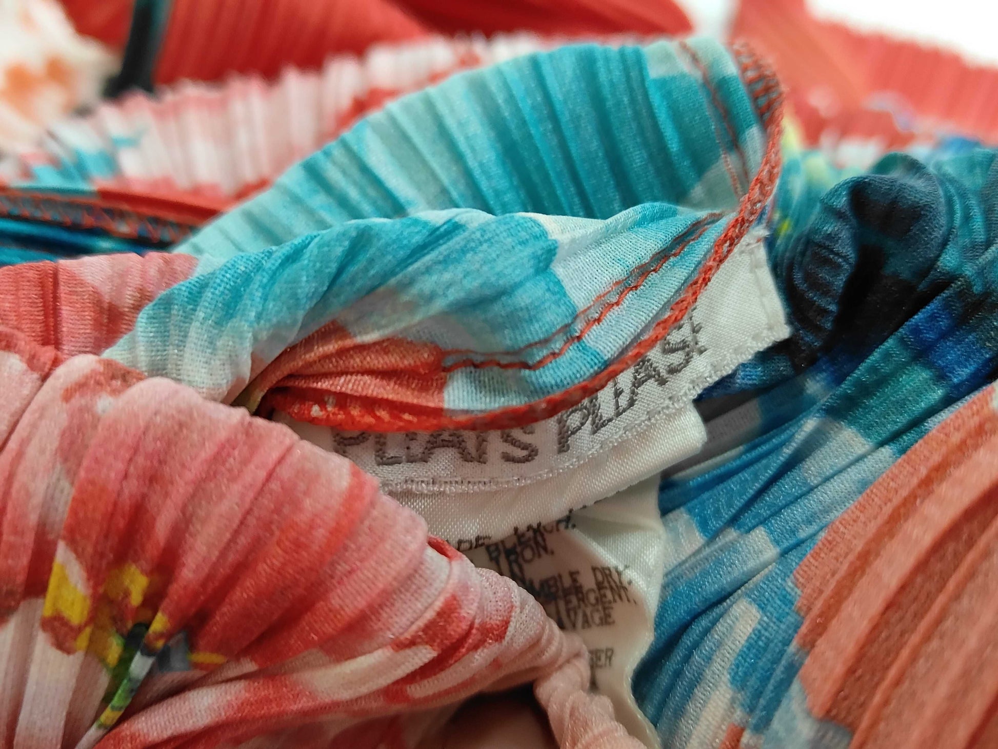 PLEATS PLEASE Issey Miyake Chinese Auspicious Dragon Print Long Dress with Side Slits