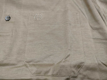 CELINE Homme Cotton Polo Shirt Filoscozia Beige Top