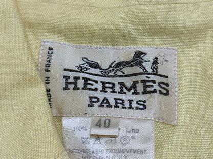 HERMES Linen Suit Yellow 40 38 Other Apparel
