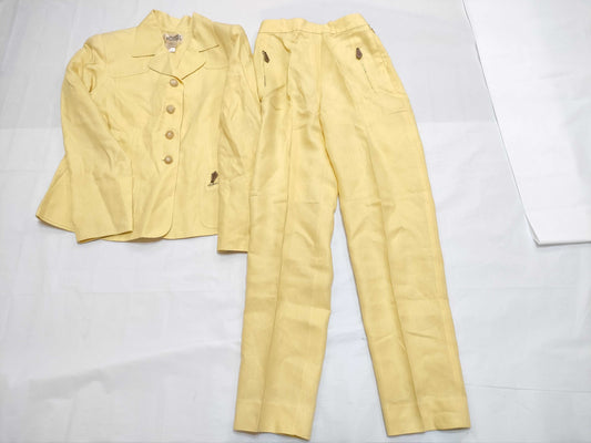 HERMES Linen Suit Yellow 40 38 Other Apparel