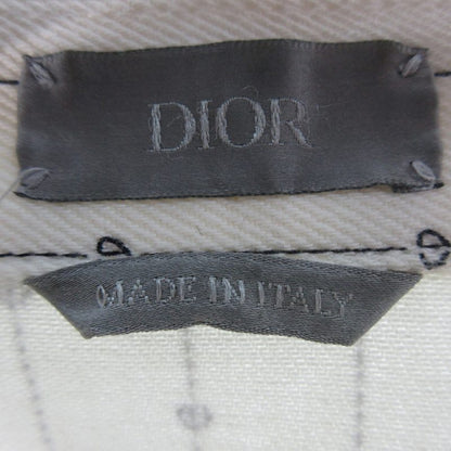 Dior 22SS 48 Heart Logo Denim Jacket, Excellent Condition, Heart Logo Denim Jacket, Swing Top, White, 213D486A5448, Christian Dior Co., Ltd.