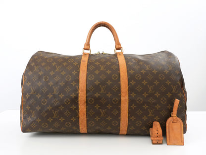 LOUIS VUITTON Monogram Keepall 55 Boston Bag