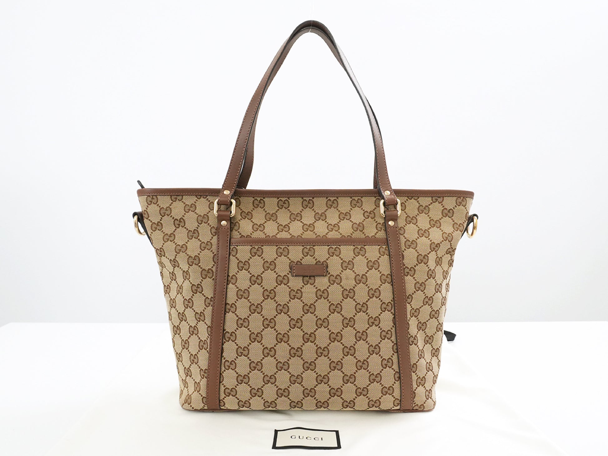 GUCCI GG Canvas Tote Bag 388929 with Care Card