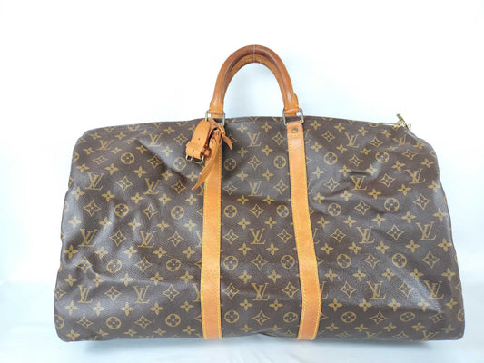 LOUIS VUITTON Monogram LV Keepall Boston Bag