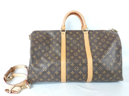 LOUIS VUITTON Monogram LV Keepall Boston Bag