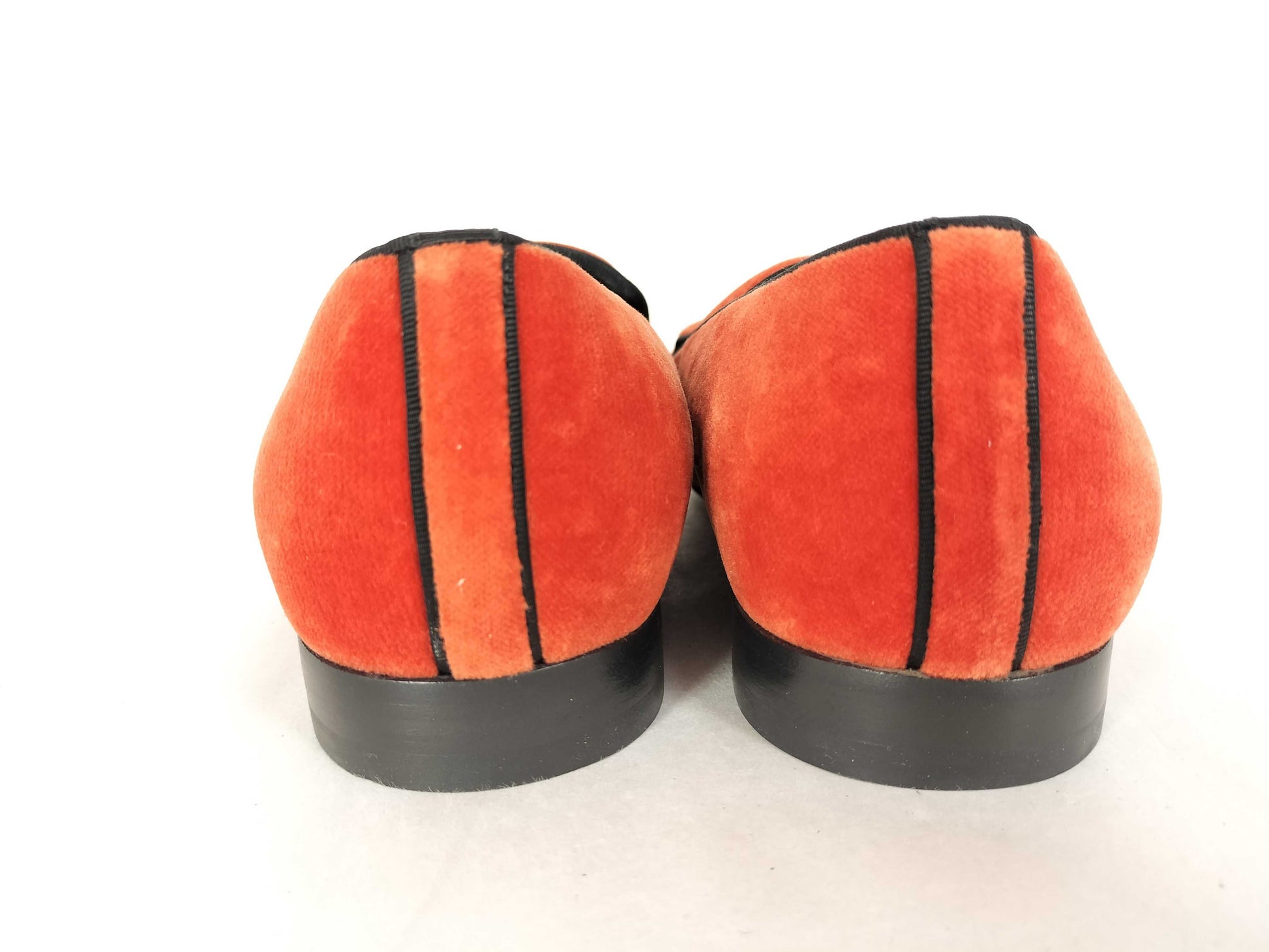 LOUIS VUITTON Velvet Loafers with LV Emblem, Men's Size 7 1/2 L