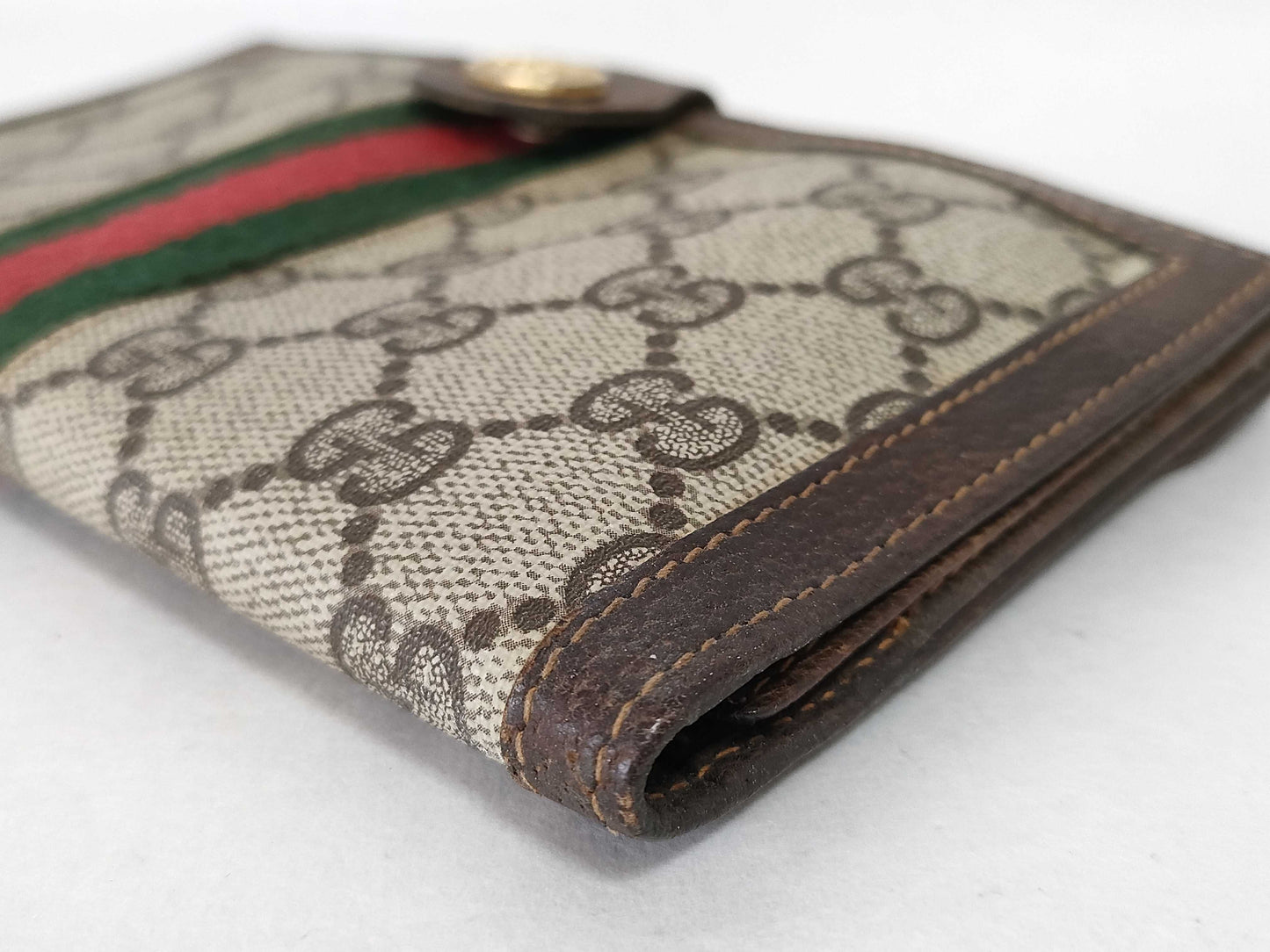 GUCCI GG Gucci Old GG Sherry Line PVC Long Wallet