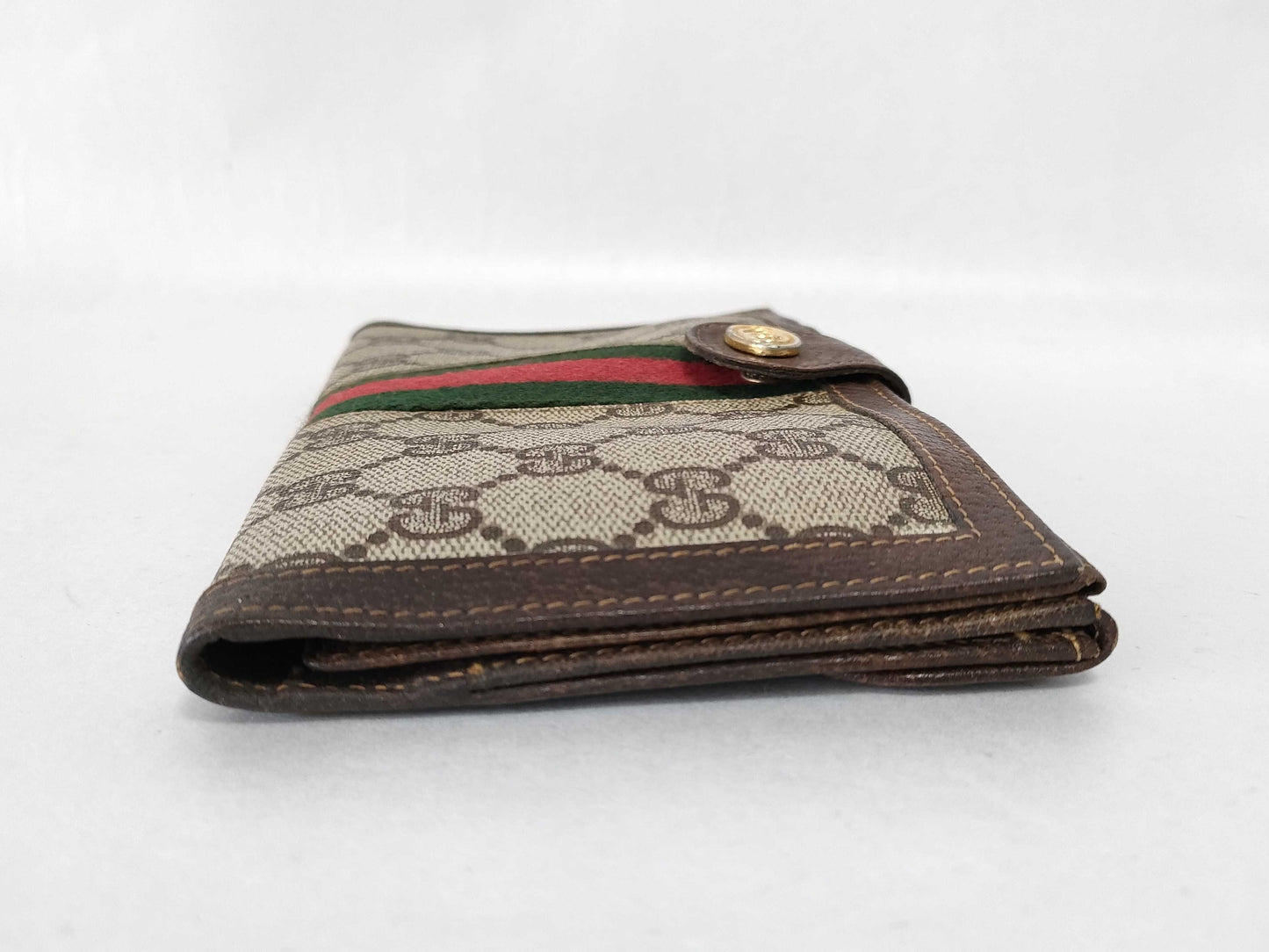 GUCCI GG Gucci Old GG Sherry Line PVC Long Wallet