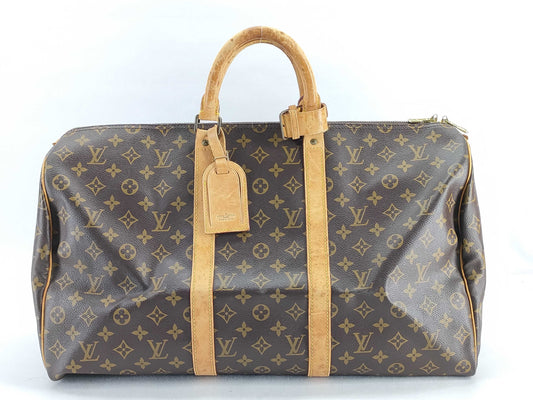 LOUIS VUITTON Monogram Louis Vuitton Keepall 50 Boston Bag