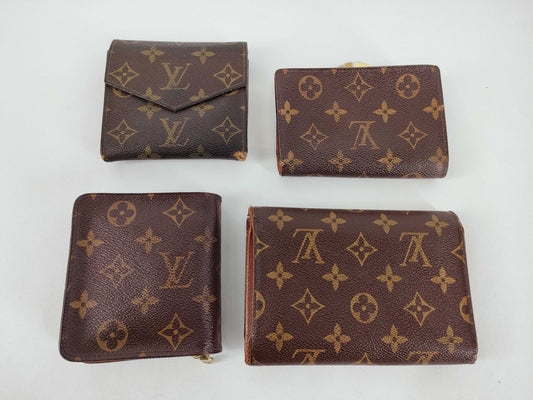 LOUIS VUITTON Monogram Compact Zip and 4 other Monogram wallets