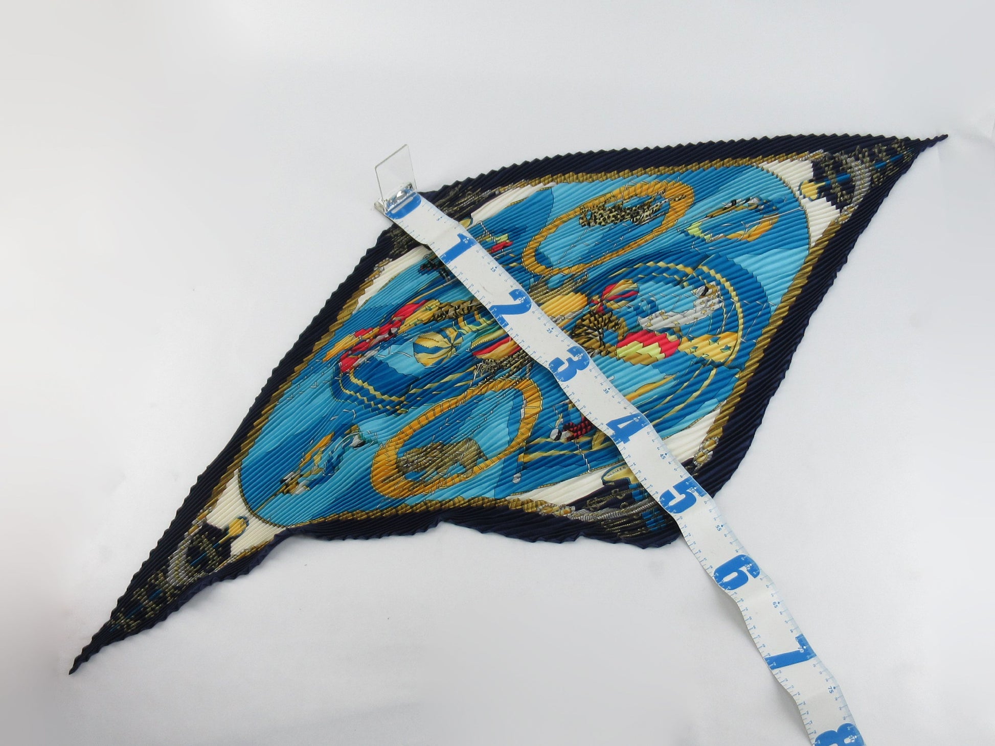 HERMES Carre Scarf Tiger Print Blue Other Accessories