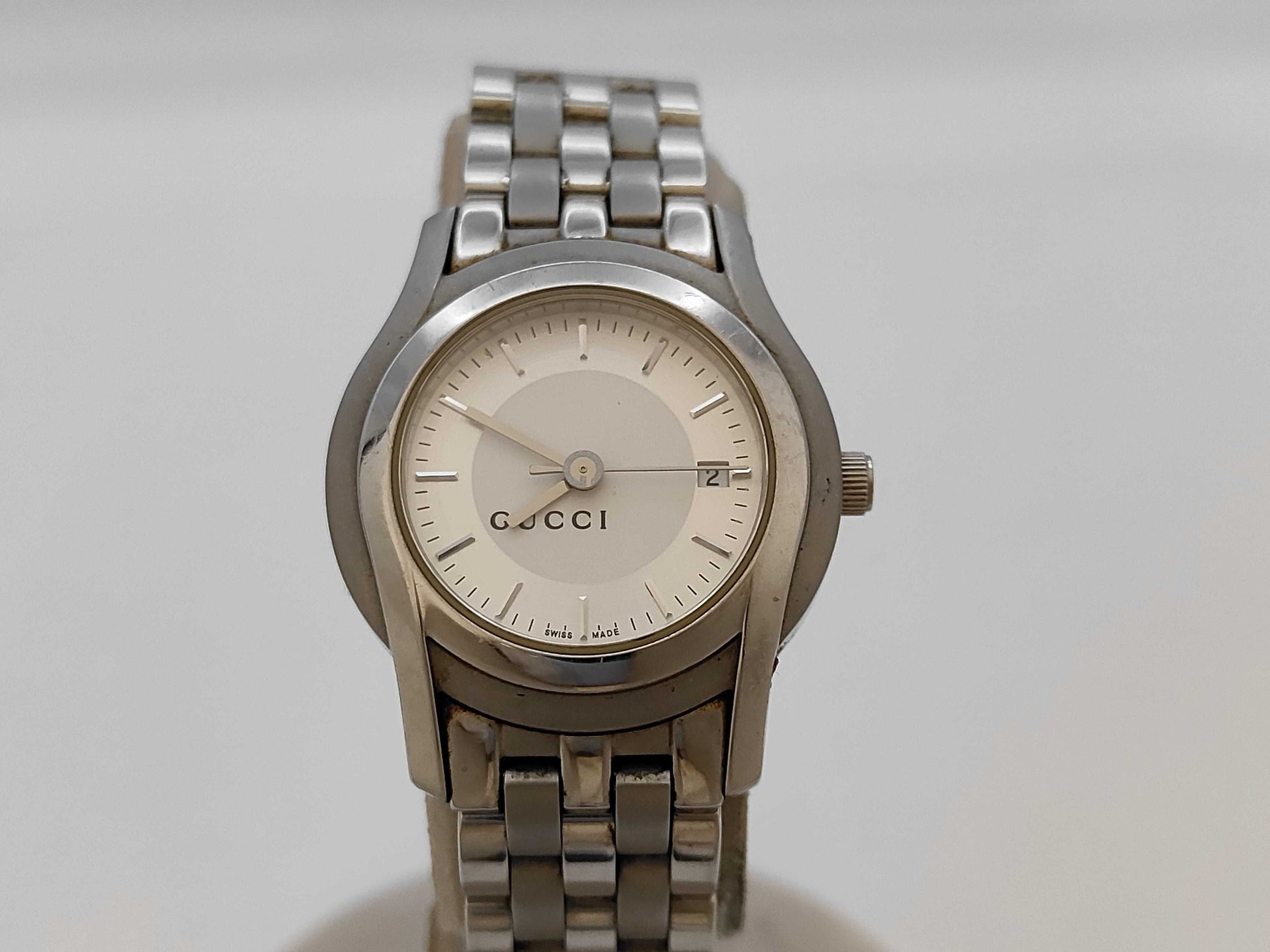 GUCCI 5500L 13140055 Quartz Silver Dial Women's Watch