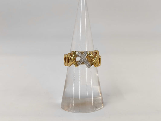 Tiffany & Co. Kiss Diamond 750/PT950 6.3g Ring 