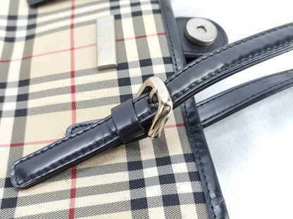 BURBERRY Nova Check Black Tote Bag